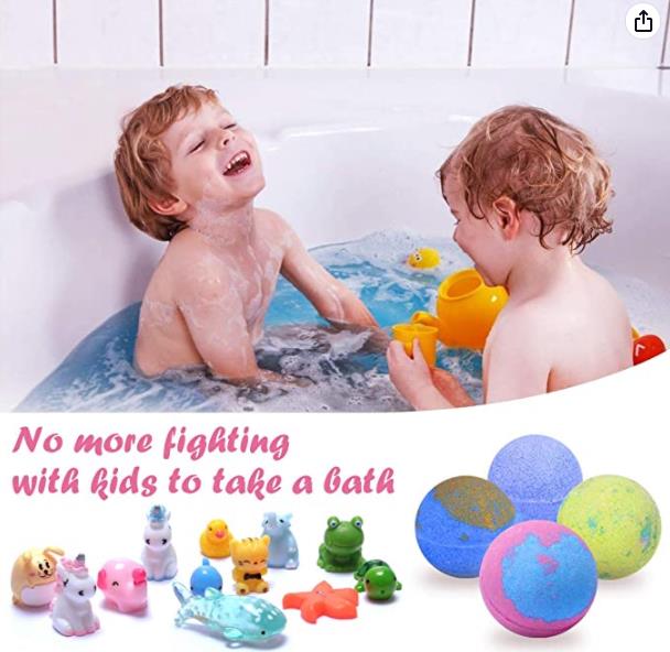Bombas de baño con juguetes