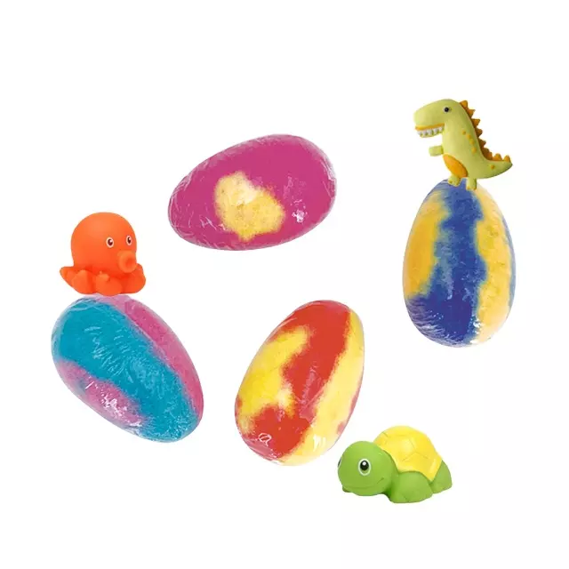 Bombas de baño de huevos de dinosaurio para niños