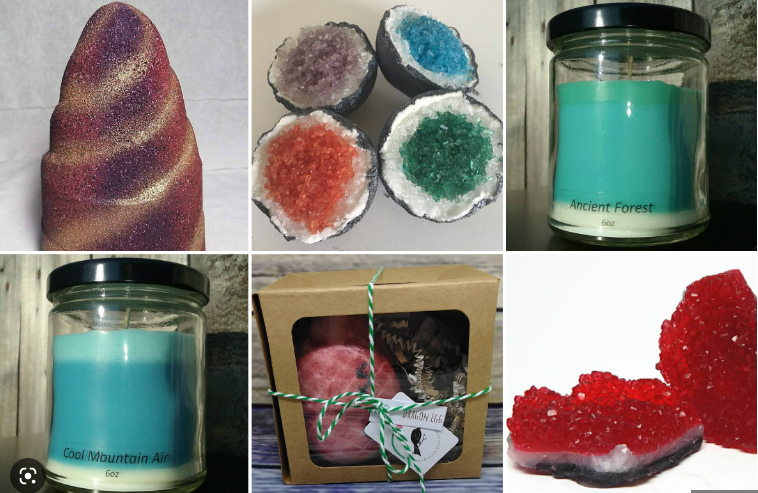 Bombas de baño de cristal con velas aromáticas de pedidos de un cliente americano